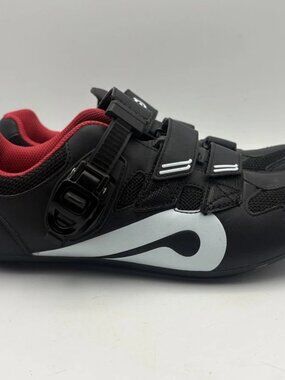 Peloton Cycling Shoes Black Red 3-Bolt Clipless EU 39 US Women’s 8 Men’s 6
